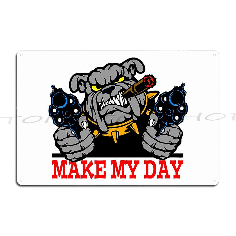 Home Cinema Today - Make My Day Metal Plaque Poster