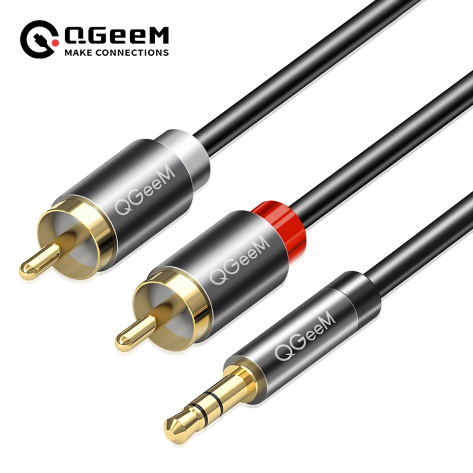 QGeeM RCA Cable 2RCA to 3.5 Au - đánh giá và giá Home Cinema Pc