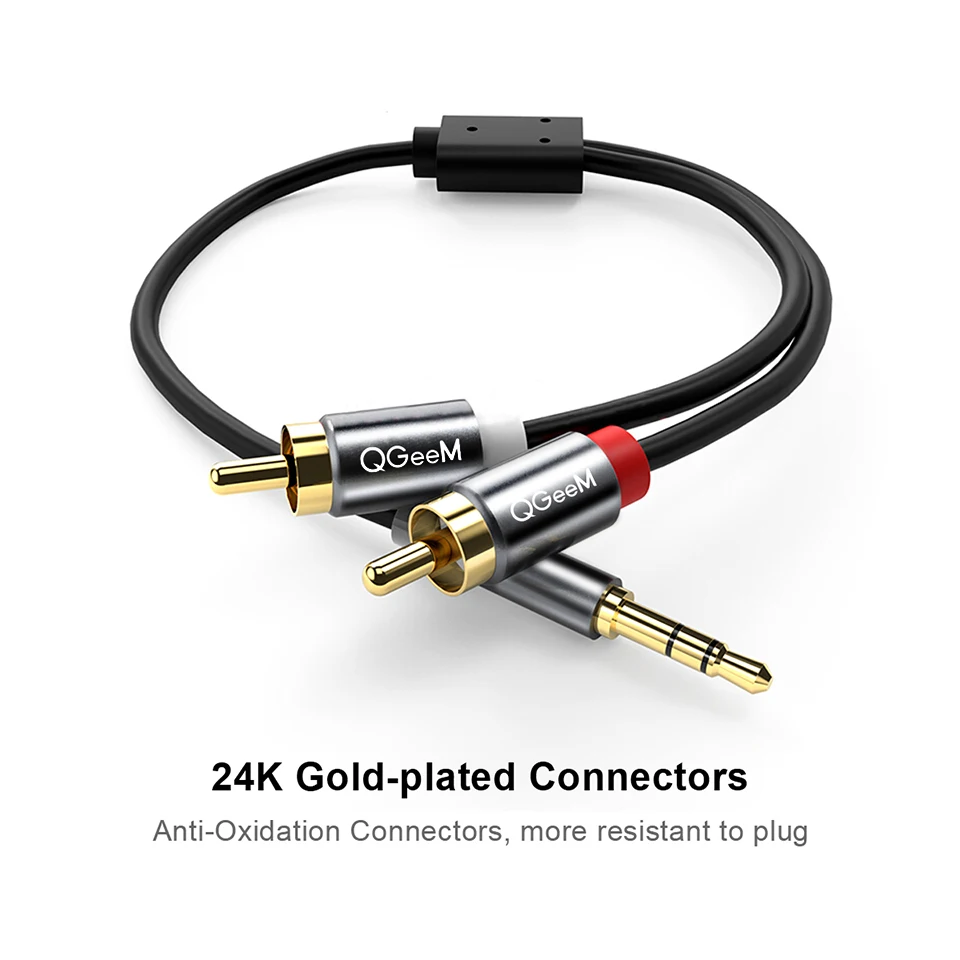 QGeeM RCA Cable 2RCA to 3.5 Au - đánh giá và giá Home Cinema Pc