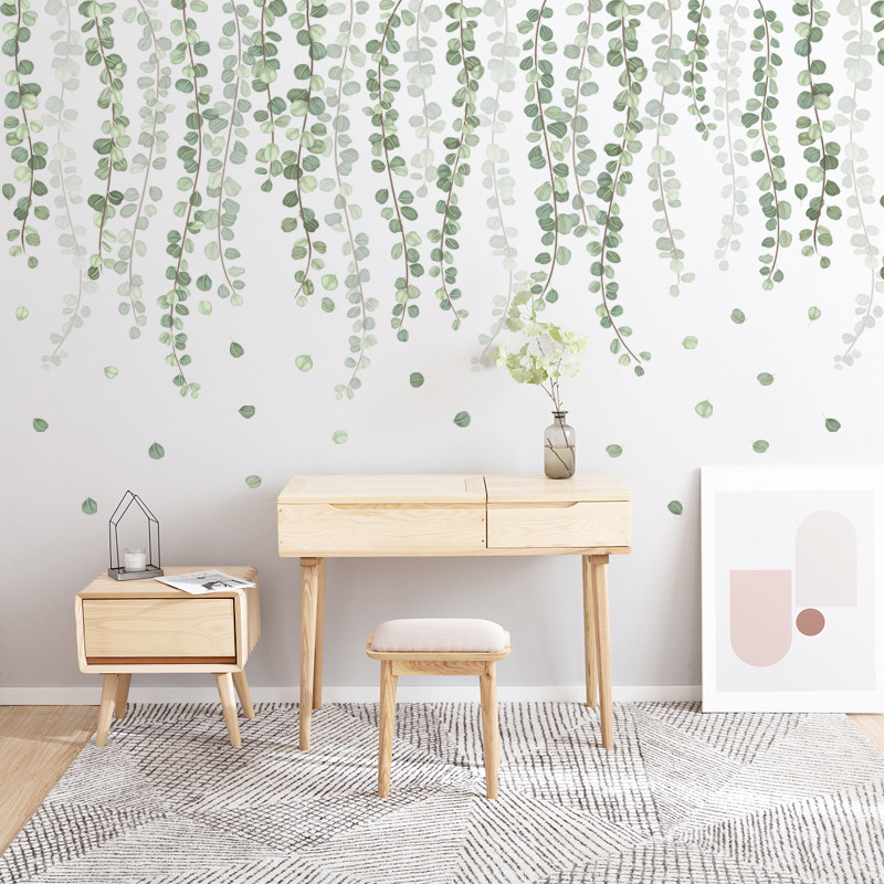 Nordic Wall Sticker Green Vine - đánh giá và giá Home Cinema Wallpaper