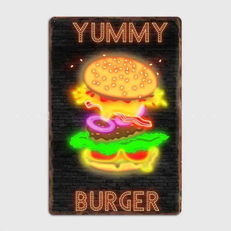 BURGER Food Neon Sign Metal Si - đánh giá và giá Home Cinema Food