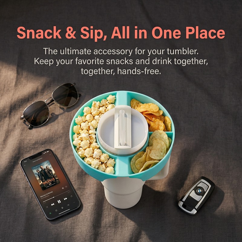 Divided Snack Plate with Cup H - đánh giá và giá Home Cinema Food