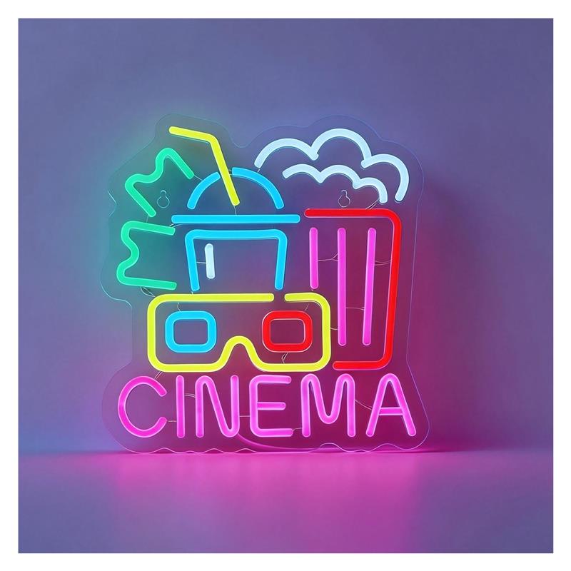 CINEMA Neon Sign, USB Powered  - đánh giá và giá Home Cinema Today