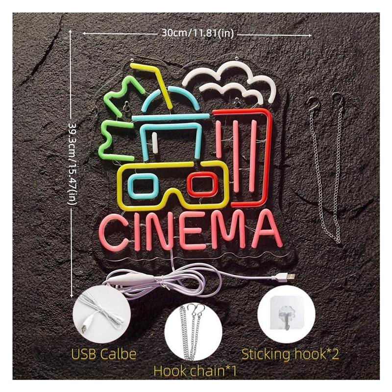 CINEMA Neon Sign, USB Powered  - đánh giá và giá Home Cinema Today