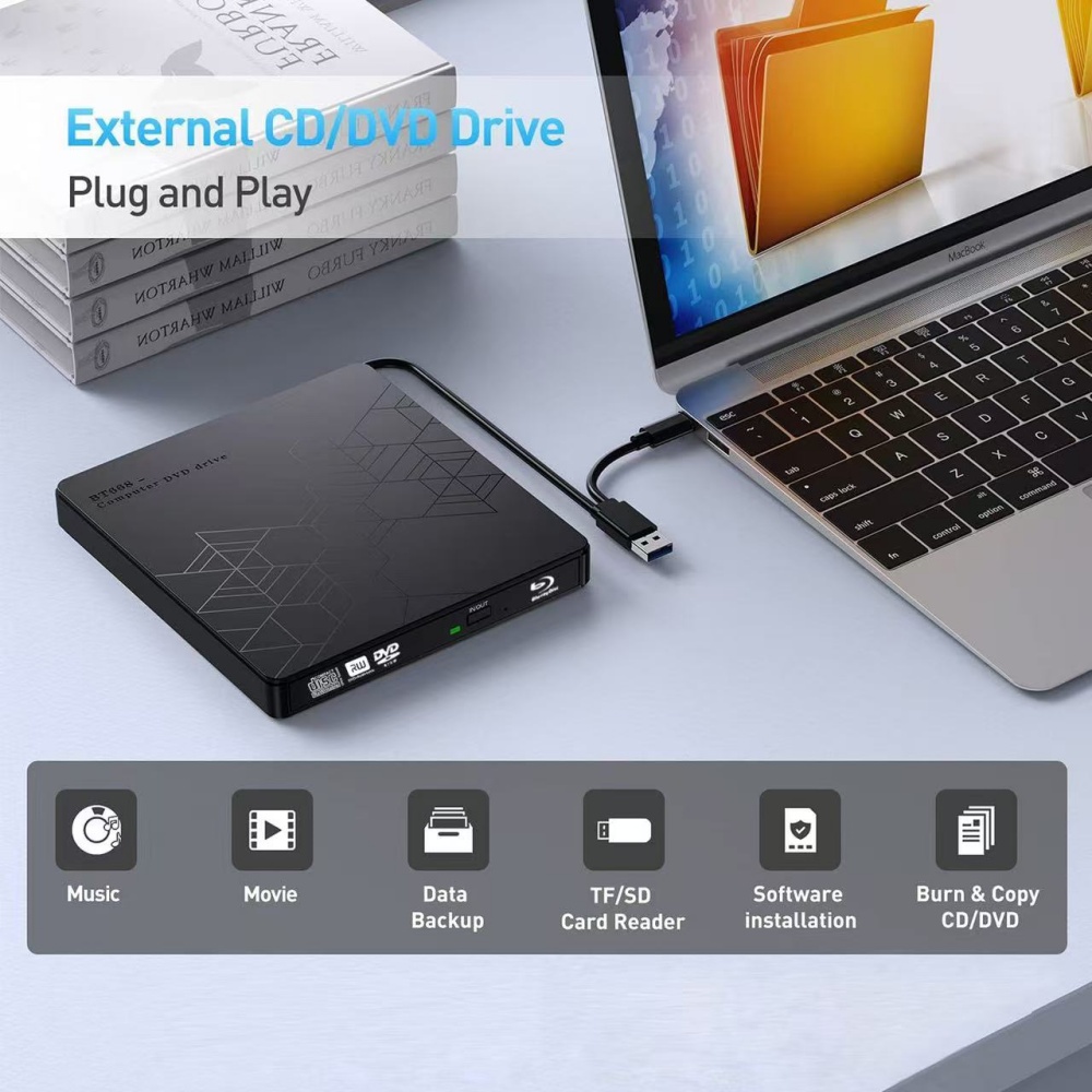 5-in-1 External Blu-ray Drive， - đánh giá và giá Blu Ray Disc Player