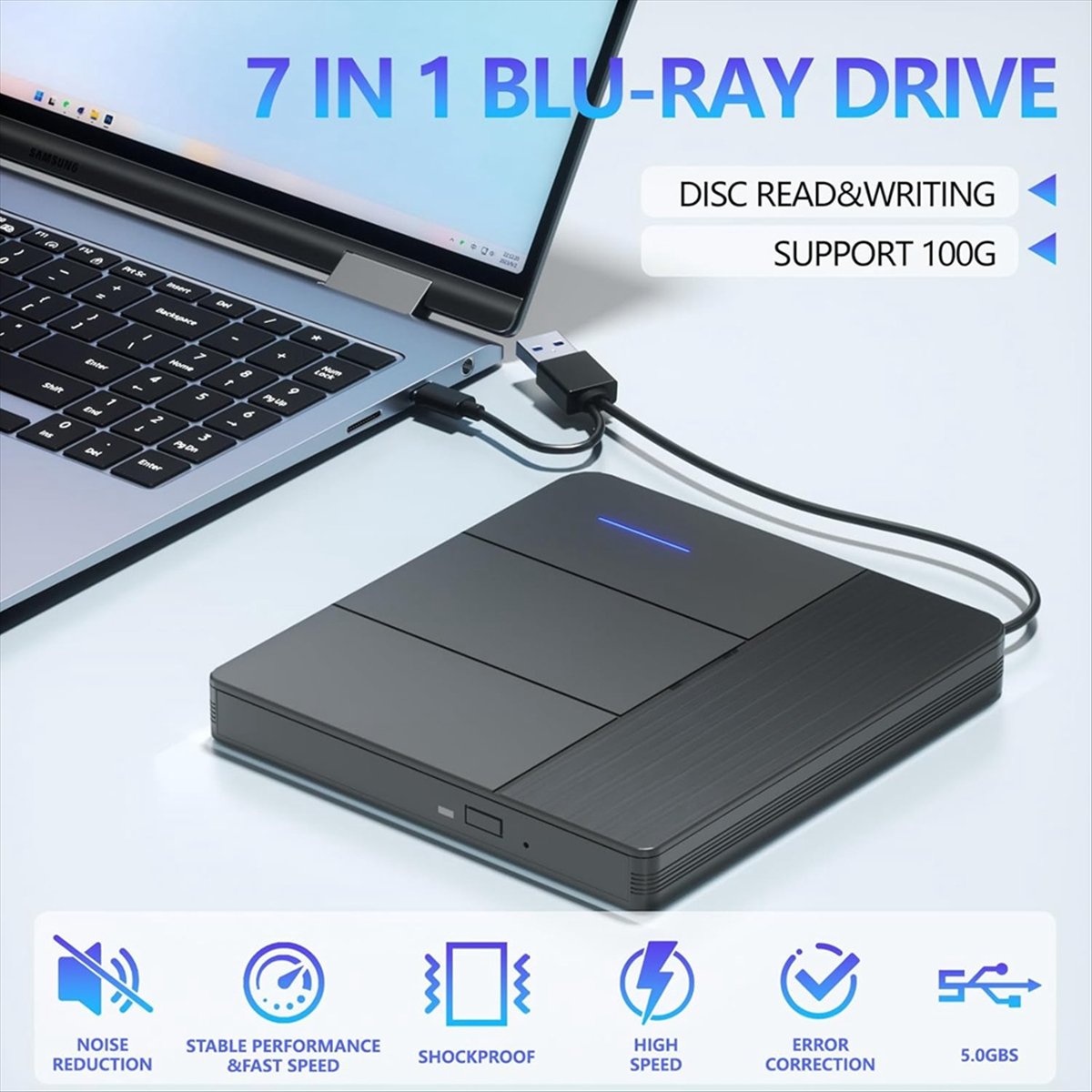 SCLS 7 in 1 External Blu-Ray D - đánh giá và giá Blu Ray Disc Player