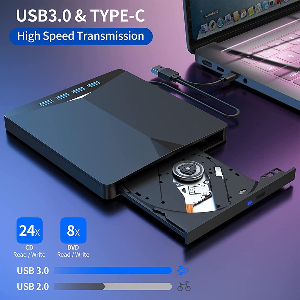 7 in1 USB 3.0 Type C External  - đánh giá và giá Blu Ray Disc Player