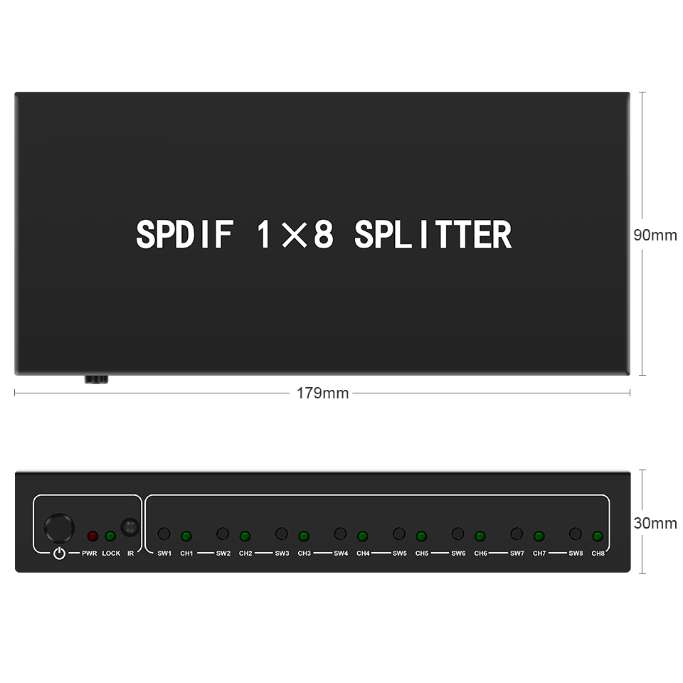 Optical Audio Splitter,1 in 8  - đánh giá và giá Home Cinema Solution
