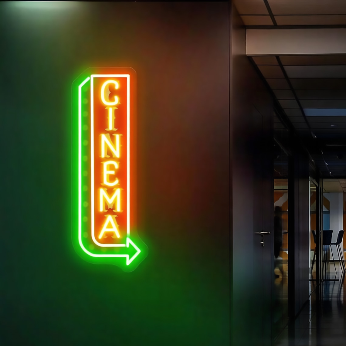 Cinema Neon Sign Cinema Popcor - đánh giá và giá Home Cinema Food