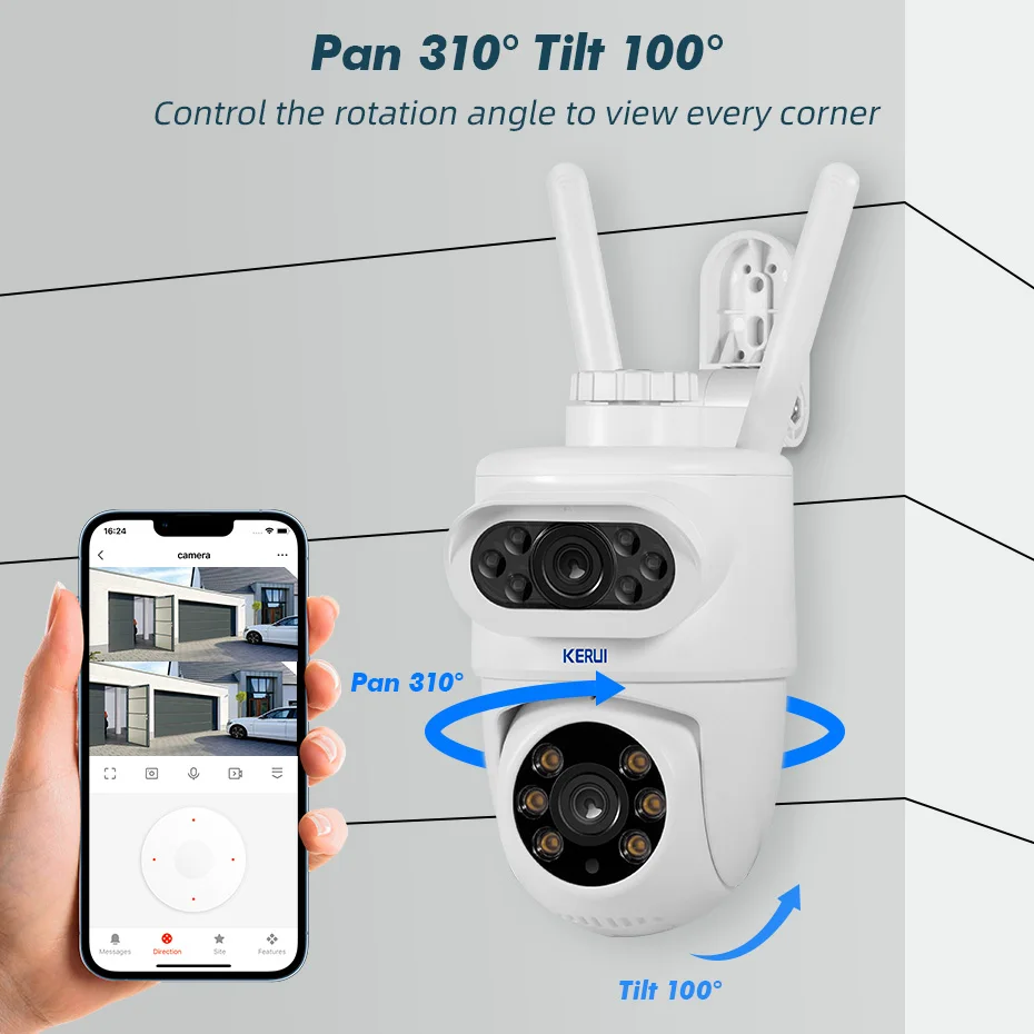 KERUI 5K 10MP Dual Lens PTZ WI - đánh giá và giá Home Cinema Wall Panels