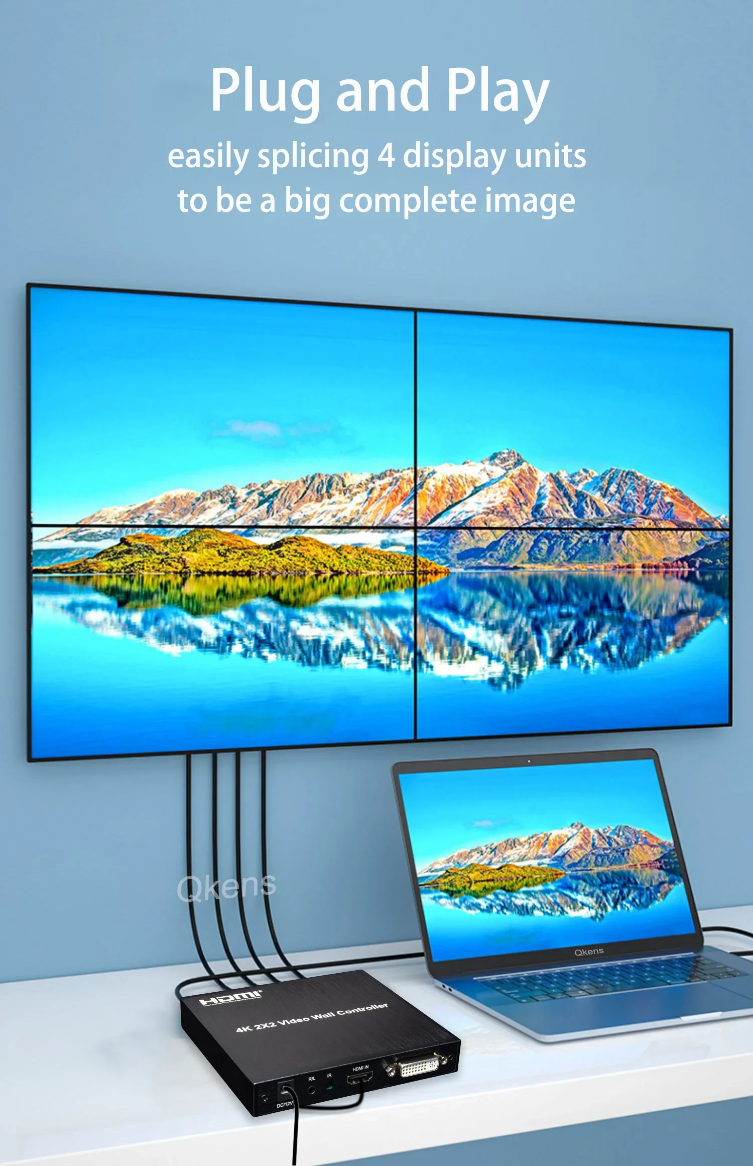 4K 2x2 HDMI TV Wall Controller - đánh giá và giá Home Cinema Wall Panels