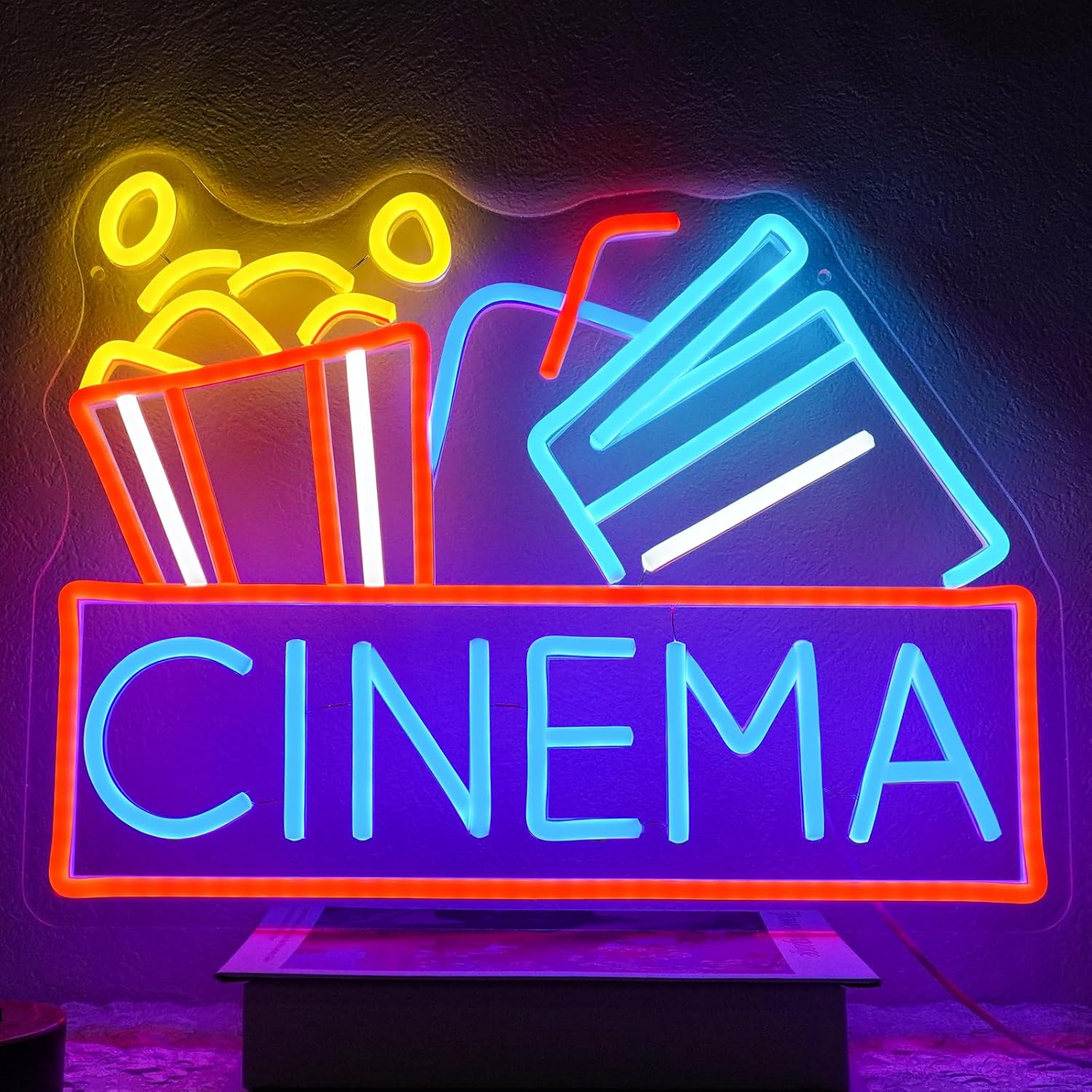 Popcorn Neon Sign Dimmable Foo - đánh giá và giá Home Cinema Food
