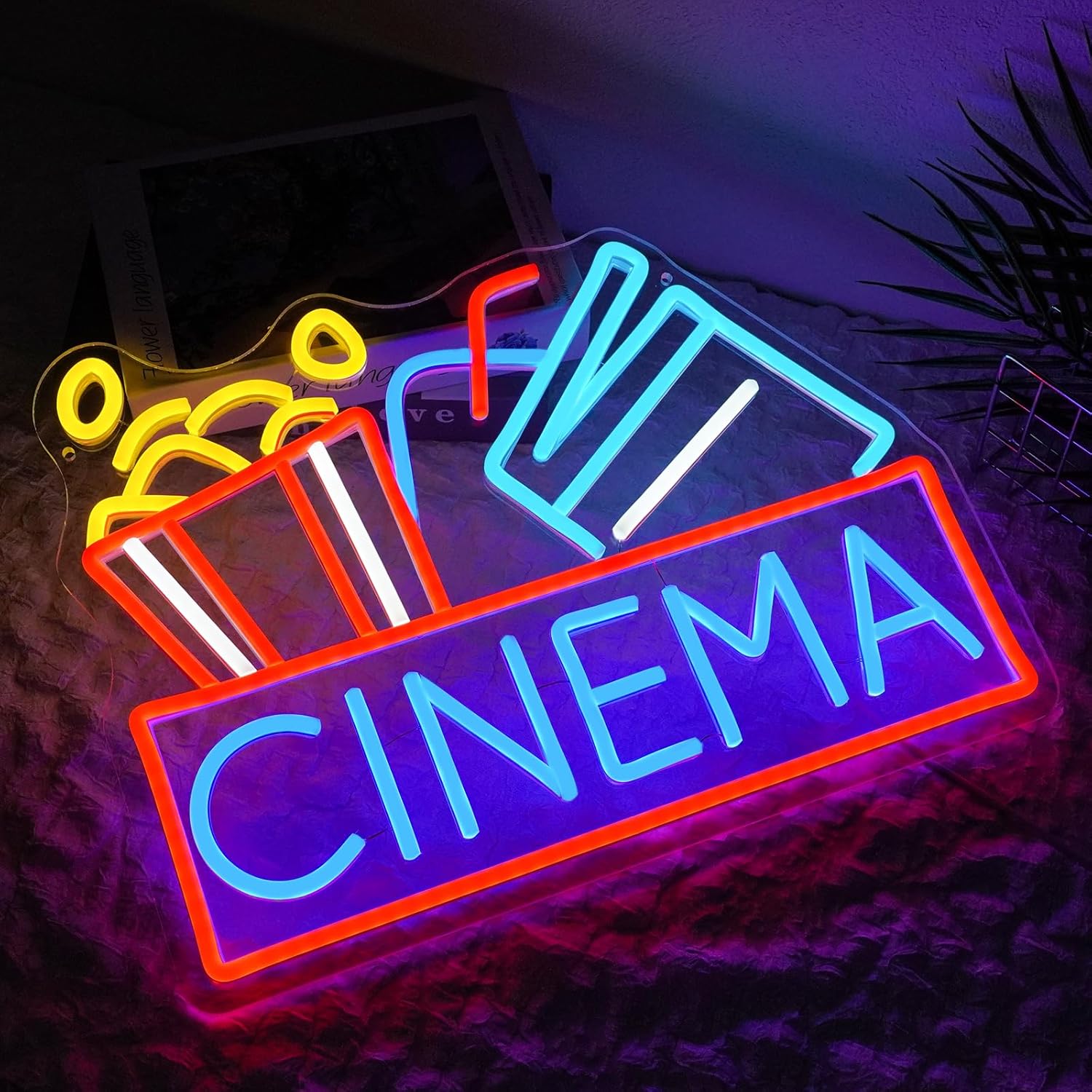Popcorn Neon Sign Dimmable Foo - đánh giá và giá Home Cinema Food
