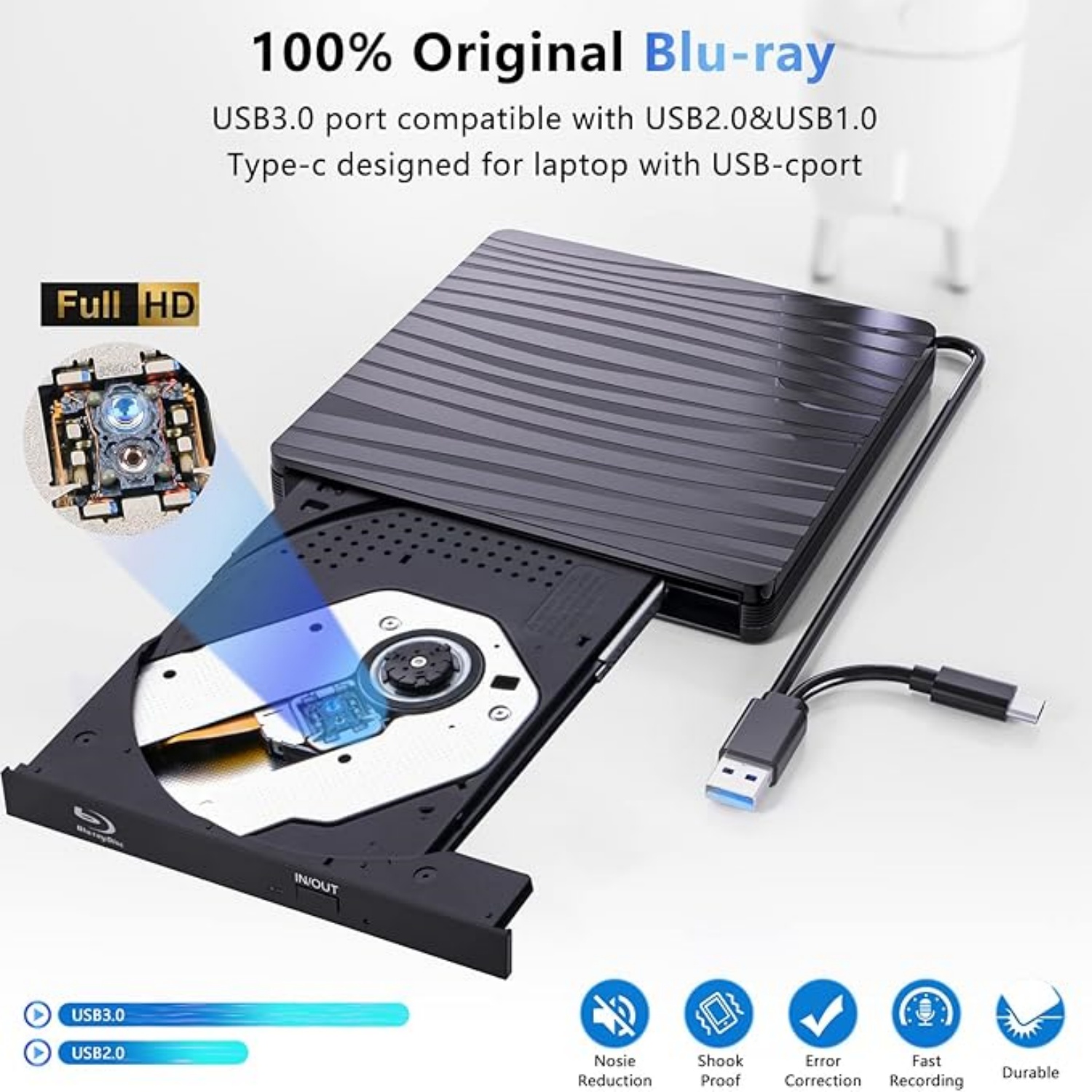 USB3.0 External Blu-ray Optica - đánh giá và giá Blu Ray Disc Player