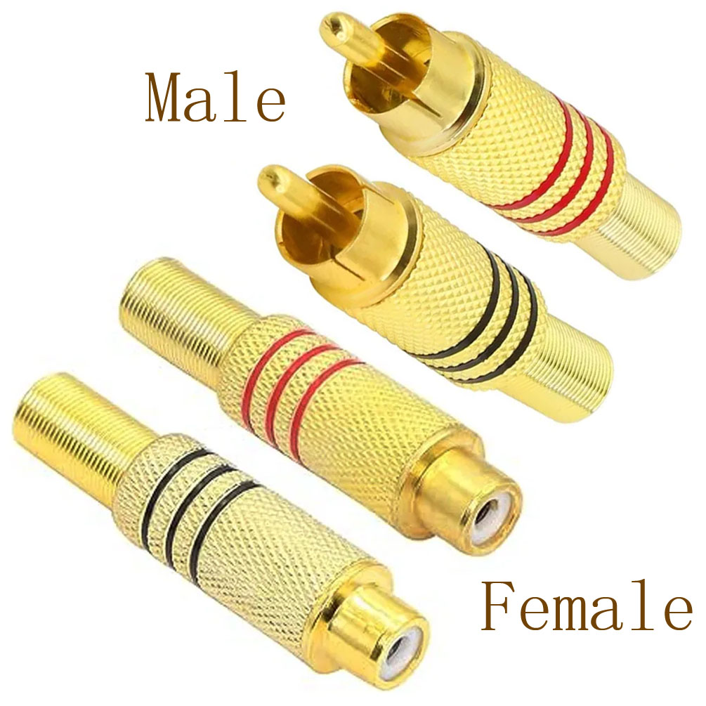4PCS RCA Plug Gold Plated Sold - đánh giá và giá Home Cinema Solution