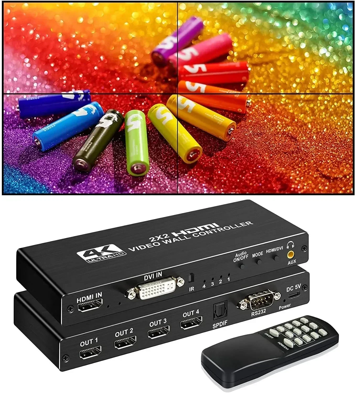 4K HDMI Video Wall Controller  - đánh giá và giá Home Cinema Wall Panels
